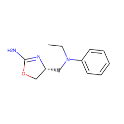 CCN(C[C@@H]1COC(N)=N1)c1ccccc1 ZINC000043197560