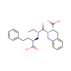 CCN(C[C@H](CCc1ccccc1)C(=O)O)C(=O)N1Cc2ccccc2C[C@H]1C(=O)O ZINC000013599925