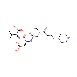 CCN(CC(=O)N[C@@H](CC(=O)O)C(=O)N[C@H](C(=O)O)C(C)C)C(=O)CCCC1CCNCC1 ZINC000003935629