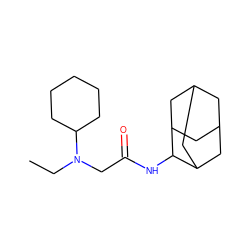 CCN(CC(=O)NC1C2CC3CC(C2)CC1C3)C1CCCCC1 ZINC000035978319