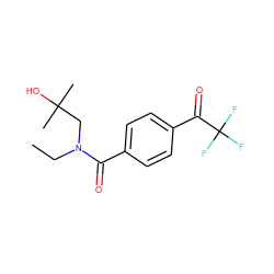 CCN(CC(C)(C)O)C(=O)c1ccc(C(=O)C(F)(F)F)cc1 ZINC000028880575