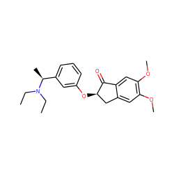 CCN(CC)[C@@H](C)c1cccc(O[C@@H]2Cc3cc(OC)c(OC)cc3C2=O)c1 ZINC000028340131