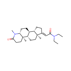 CCN(CC)C(=O)/C=C1\CC[C@H]2[C@@H]3CC[C@H]4N(C)C(=O)CC[C@]4(C)[C@H]3CC[C@]12C ZINC000058569387