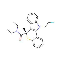 CCN(CC)C(=O)[C@@]1(C)Sc2ccccc2-c2c1c1ccccc1n2CCF ZINC000096908542