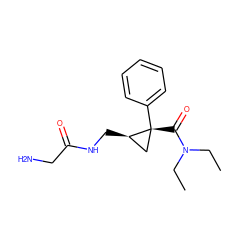 CCN(CC)C(=O)[C@@]1(c2ccccc2)C[C@H]1CNC(=O)CN ZINC000001846961