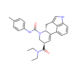 CCN(CC)C(=O)[C@@H]1C=C2c3cccc4[nH]cc(c34)C[C@H]2N(C(=O)Nc2ccc(C)cc2)C1 ZINC000045288028