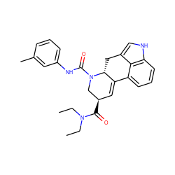 CCN(CC)C(=O)[C@@H]1C=C2c3cccc4[nH]cc(c34)C[C@H]2N(C(=O)Nc2cccc(C)c2)C1 ZINC000045320419