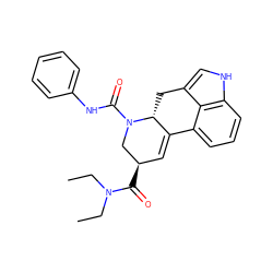 CCN(CC)C(=O)[C@@H]1C=C2c3cccc4[nH]cc(c34)C[C@H]2N(C(=O)Nc2ccccc2)C1 ZINC000034837617