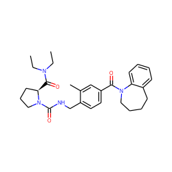 CCN(CC)C(=O)[C@@H]1CCCN1C(=O)NCc1ccc(C(=O)N2CCCCc3ccccc32)cc1C ZINC000040393611