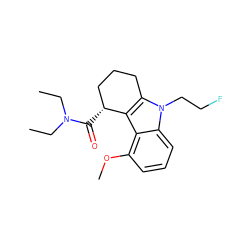 CCN(CC)C(=O)[C@@H]1CCCc2c1c1c(OC)cccc1n2CCF ZINC000073198864