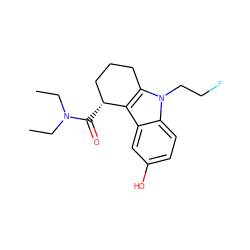 CCN(CC)C(=O)[C@@H]1CCCc2c1c1cc(O)ccc1n2CCF ZINC000073198862