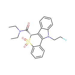 CCN(CC)C(=O)[C@@H]1c2c(n(CCF)c3ccccc23)-c2ccccc2S1(=O)=O ZINC000096909179