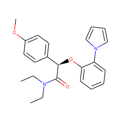 CCN(CC)C(=O)[C@H](Oc1ccccc1-n1cccc1)c1ccc(OC)cc1 ZINC000096168031