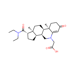 CCN(CC)C(=O)[C@H]1CC[C@@H]2[C@@H]3CN(CC(=O)O)C4=CC(=O)CC[C@]4(C)[C@@H]3CC[C@]12C ZINC000026470772