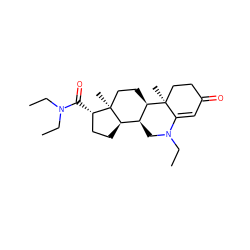 CCN(CC)C(=O)[C@H]1CC[C@@H]2[C@@H]3CN(CC)C4=CC(=O)CC[C@]4(C)[C@@H]3CC[C@]12C ZINC000026403503