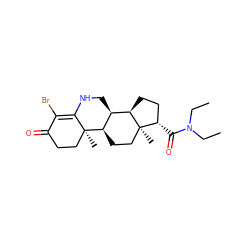 CCN(CC)C(=O)[C@H]1CC[C@@H]2[C@@H]3CNC4=C(Br)C(=O)CC[C@]4(C)[C@@H]3CC[C@]12C ZINC000026402726