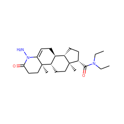 CCN(CC)C(=O)[C@H]1CC[C@H]2[C@@H]3CC=C4N(N)C(=O)CC[C@]4(C)[C@H]3CC[C@]12C ZINC000299818311