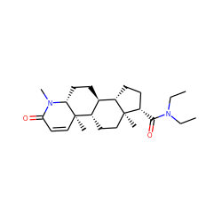 CCN(CC)C(=O)[C@H]1CC[C@H]2[C@@H]3CC[C@H]4N(C)C(=O)C=C[C@]4(C)[C@H]3CC[C@]12C ZINC000045284363