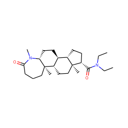 CCN(CC)C(=O)[C@H]1CC[C@H]2[C@@H]3CC[C@H]4N(C)C(=O)CCC[C@]4(C)[C@H]3CC[C@]12C ZINC000299819571