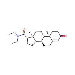 CCN(CC)C(=O)[C@H]1CC[C@H]2[C@@H]3CCC4=CC(=O)CC[C@]4(C)[C@H]3CC[C@]12C ZINC000118920164