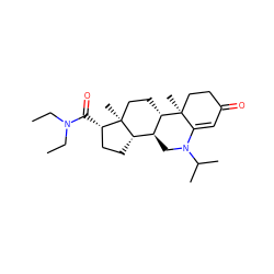 CCN(CC)C(=O)[C@H]1CC[C@H]2[C@@H]3CN(C(C)C)C4=CC(=O)CC[C@]4(C)[C@H]3CC[C@]12C ZINC000013737932