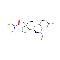 CCN(CC)C(=O)[C@H]1CC[C@H]2[C@@H]3CN(CC)C4=CC(=O)CC[C@]4(C)[C@H]3CC[C@]12C ZINC000013737930