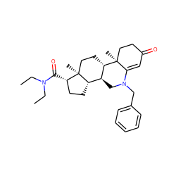 CCN(CC)C(=O)[C@H]1CC[C@H]2[C@@H]3CN(Cc4ccccc4)C4=CC(=O)CC[C@]4(C)[C@H]3CC[C@]12C ZINC000013737935