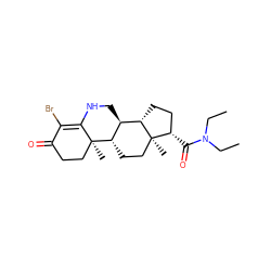 CCN(CC)C(=O)[C@H]1CC[C@H]2[C@@H]3CNC4=C(Br)C(=O)CC[C@]4(C)[C@H]3CC[C@]12C ZINC000013737938