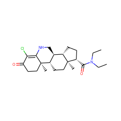 CCN(CC)C(=O)[C@H]1CC[C@H]2[C@@H]3CNC4=C(Cl)C(=O)CC[C@]4(C)[C@H]3CC[C@]12C ZINC000003932213