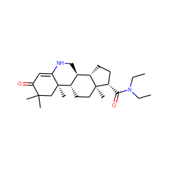 CCN(CC)C(=O)[C@H]1CC[C@H]2[C@@H]3CNC4=CC(=O)C(C)(C)C[C@]4(C)[C@H]3CC[C@]12C ZINC000103178548