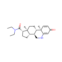 CCN(CC)C(=O)[C@H]1CC[C@H]2[C@@H]3CNC4=CC(=O)C=C[C@]4(C)[C@H]3CC[C@]12C ZINC000103179733