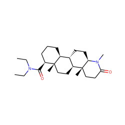 CCN(CC)C(=O)[C@H]1CCC[C@H]2[C@@H]3CC[C@H]4N(C)C(=O)CC[C@]4(C)[C@H]3CC[C@]12C ZINC000299819560