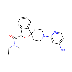 CCN(CC)C(=O)[C@H]1OC2(CCN(c3cc(N)ccn3)CC2)c2ccccc21 ZINC000040949985