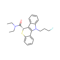 CCN(CC)C(=O)[C@H]1Sc2ccccc2-c2c1c1ccccc1n2CCCF ZINC000096909226