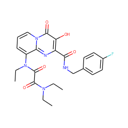 CCN(CC)C(=O)C(=O)N(CC)c1cccn2c(=O)c(O)c(C(=O)NCc3ccc(F)cc3)nc12 ZINC000035269083