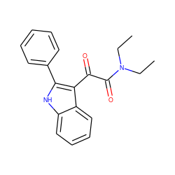 CCN(CC)C(=O)C(=O)c1c(-c2ccccc2)[nH]c2ccccc12 ZINC000002879523