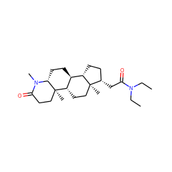 CCN(CC)C(=O)C[C@H]1CC[C@H]2[C@@H]3CC[C@H]4N(C)C(=O)CC[C@]4(C)[C@H]3CC[C@@]21C ZINC000103193286