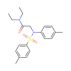 CCN(CC)C(=O)CN(c1ccc(C)cc1)S(=O)(=O)c1ccc(C)cc1 ZINC000002965966