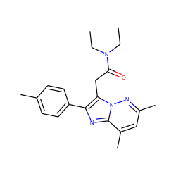 CCN(CC)C(=O)Cc1c(-c2ccc(C)cc2)nc2c(C)cc(C)nn12 ZINC000096168023