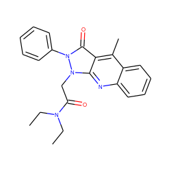 CCN(CC)C(=O)Cn1c2nc3ccccc3c(C)c2c(=O)n1-c1ccccc1 ZINC000073163797