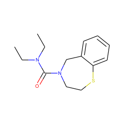 CCN(CC)C(=O)N1CCSc2ccccc2C1 ZINC000035284679