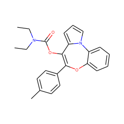 CCN(CC)C(=O)OC1=C(c2ccc(C)cc2)Oc2ccccc2-n2cccc21 ZINC000013757574