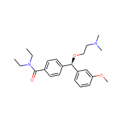 CCN(CC)C(=O)c1ccc([C@@H](OCCN(C)C)c2cccc(OC)c2)cc1 ZINC000013803501