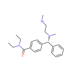 CCN(CC)C(=O)c1ccc([C@@H](c2ccccc2)N(C)CCNC)cc1 ZINC000038322616