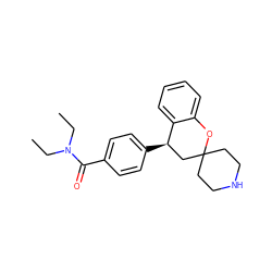 CCN(CC)C(=O)c1ccc([C@@H]2CC3(CCNCC3)Oc3ccccc32)cc1 ZINC000043018460