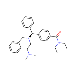 CCN(CC)C(=O)c1ccc([C@H](c2ccccc2)N(CCN(C)C)Cc2ccccc2)cc1 ZINC000028762633