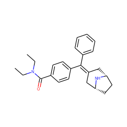 CCN(CC)C(=O)c1ccc(C(=C2C[C@@H]3CC[C@H](C2)N3)c2ccccc2)cc1 ZINC000026186604