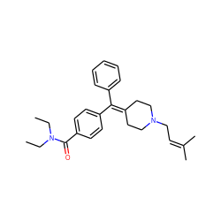 CCN(CC)C(=O)c1ccc(C(=C2CCN(CC=C(C)C)CC2)c2ccccc2)cc1 ZINC000013814367