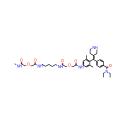 CCN(CC)C(=O)c1ccc(C(=C2CCNCC2)c2c(C)cc(NC(=O)COCC(=O)NCCCCCNC(=O)COCC(=O)NC)cc2C)cc1 ZINC000095564952