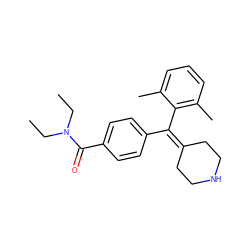 CCN(CC)C(=O)c1ccc(C(=C2CCNCC2)c2c(C)cccc2C)cc1 ZINC000013814328